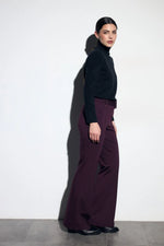 Load image into Gallery viewer, Plum Knit Suit Trousers
