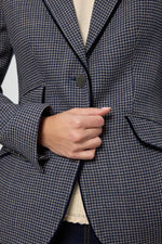 Load image into Gallery viewer, Navy Houndstooth Jacket
