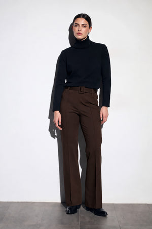 Chocolate Knit Suit Trousers