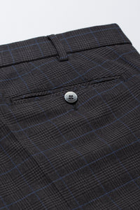 Grey Check Trousers Short Leg