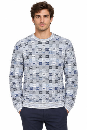 Sky Blue 3D Crew Neck Jumper