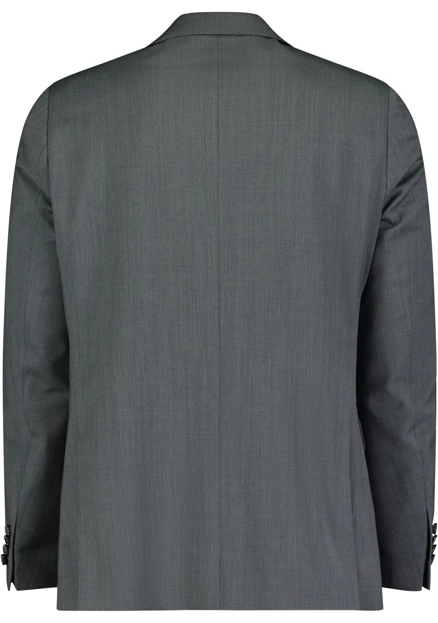 Green Textured Jacket Short Length