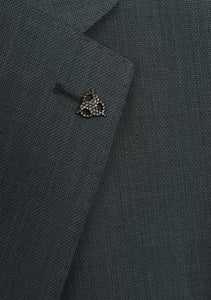 Green Textured Jacket Regular Length