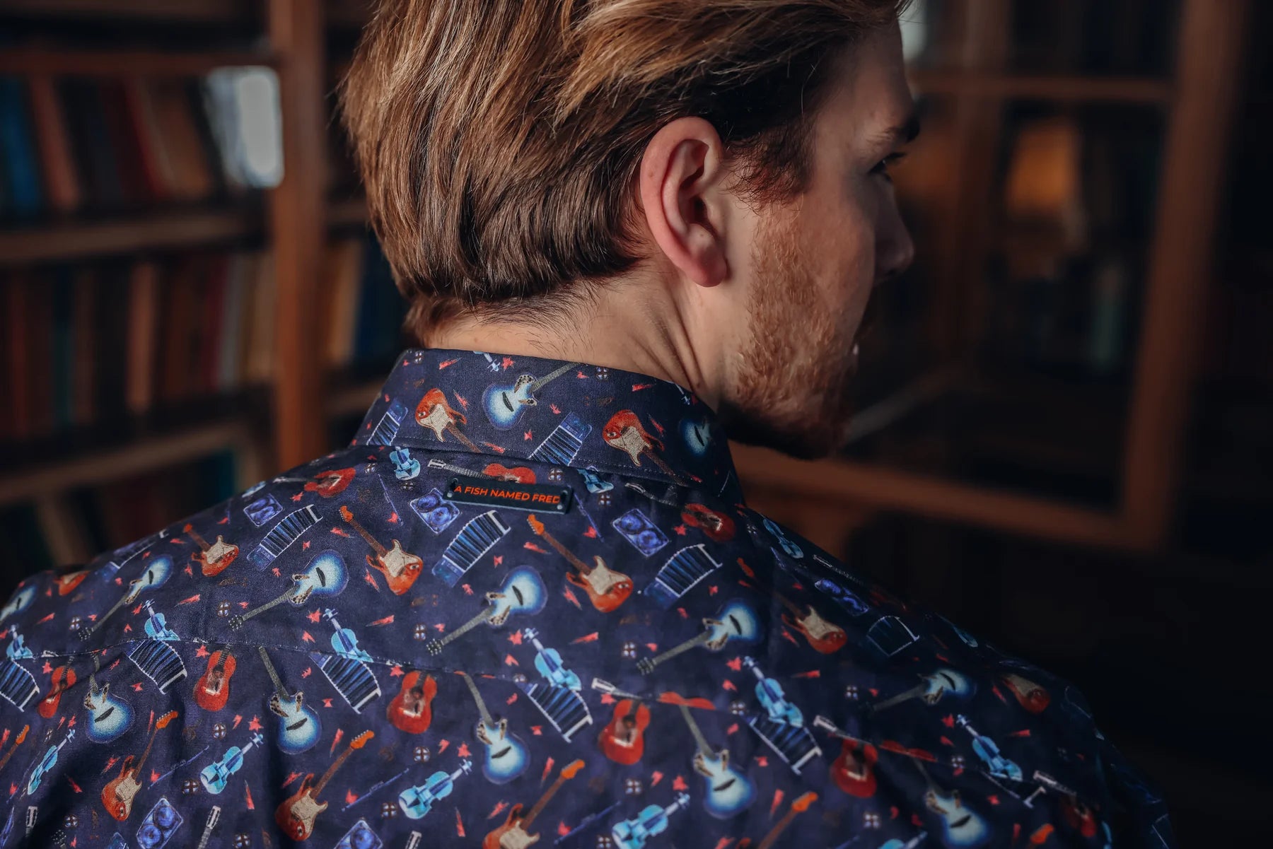 Navy Guitar Shirt