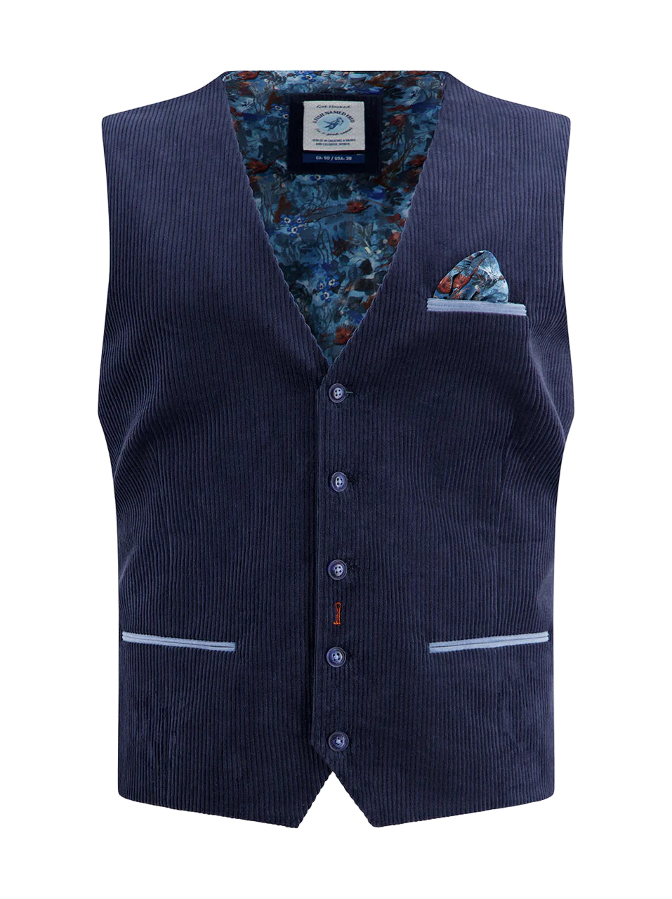 Navy Corduroy Waistcoat
