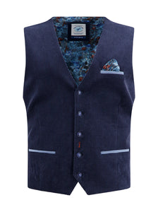 Navy Corduroy Waistcoat
