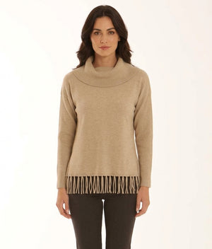 Oatmeal Cowl Neck Jumper