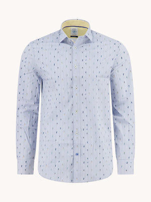 Blue Van Gogh Print Shirt