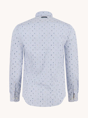 Blue Van Gogh Print Shirt