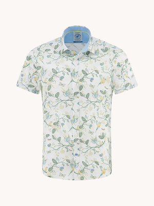 Green Birdy Blooms Shirt