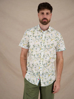Green Birdy Blooms Shirt