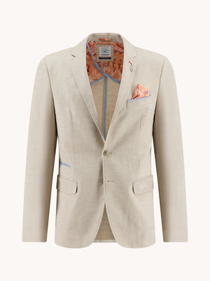 Sand Linen Look Blazer