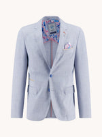 Load image into Gallery viewer, Blue Linen Look Blazer
