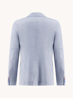 Blue Linen Look Blazer