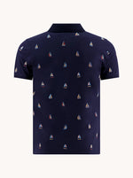 Load image into Gallery viewer, Navy Sailing Boats Polo Shirt
