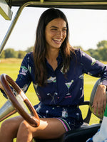 Load image into Gallery viewer, Navy Golf Blouse
