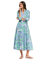 Load image into Gallery viewer, Green Tropical Print Dress
