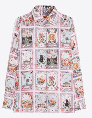 Pink Printed Madrid Twill Shirt