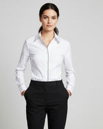 Load image into Gallery viewer, White Blouse Contrast Piping
