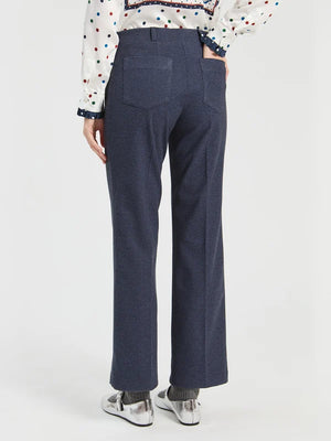 Navy Ponte Roma Denim Trousers