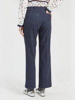 Load image into Gallery viewer, Navy Ponte Roma Denim Trousers
