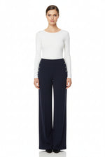 Load image into Gallery viewer, Navy Knit Trousers
