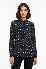 Load image into Gallery viewer, Navy Brasserie Print Shirt
