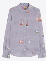 Load image into Gallery viewer, Pinstripe Hotel Print Shirt

