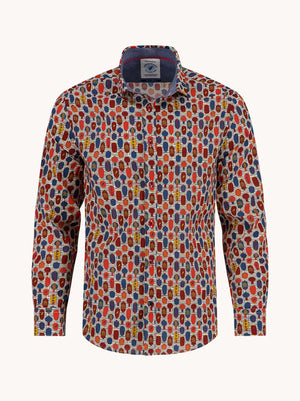 Red Lantern Print Shirt