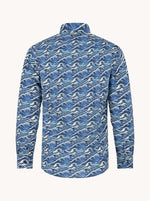Load image into Gallery viewer, Blue Wave Print Shirt
