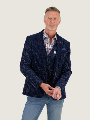Navy Broken Cord Jacket