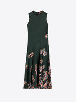 Load image into Gallery viewer, Green Floral Geometric Print Dress
