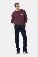 Load image into Gallery viewer, Navy Corduroy Trousers Regular Leg
