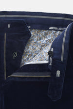 Load image into Gallery viewer, Navy Corduroy Trousers Regular Leg
