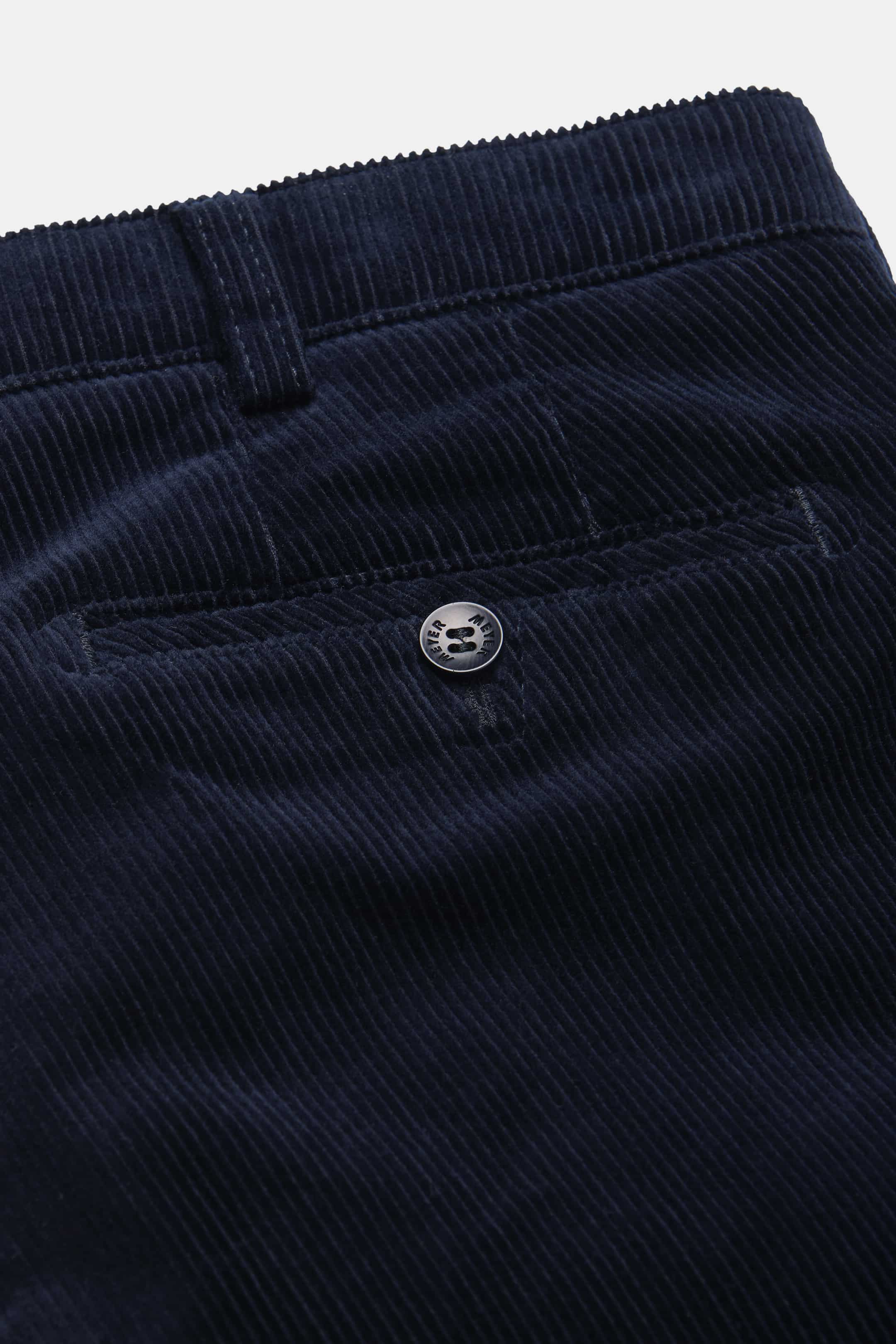 Navy Corduroy Trousers Regular Leg