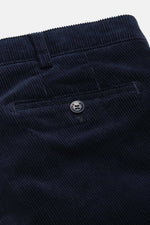 Load image into Gallery viewer, Navy Corduroy Trousers Regular Leg
