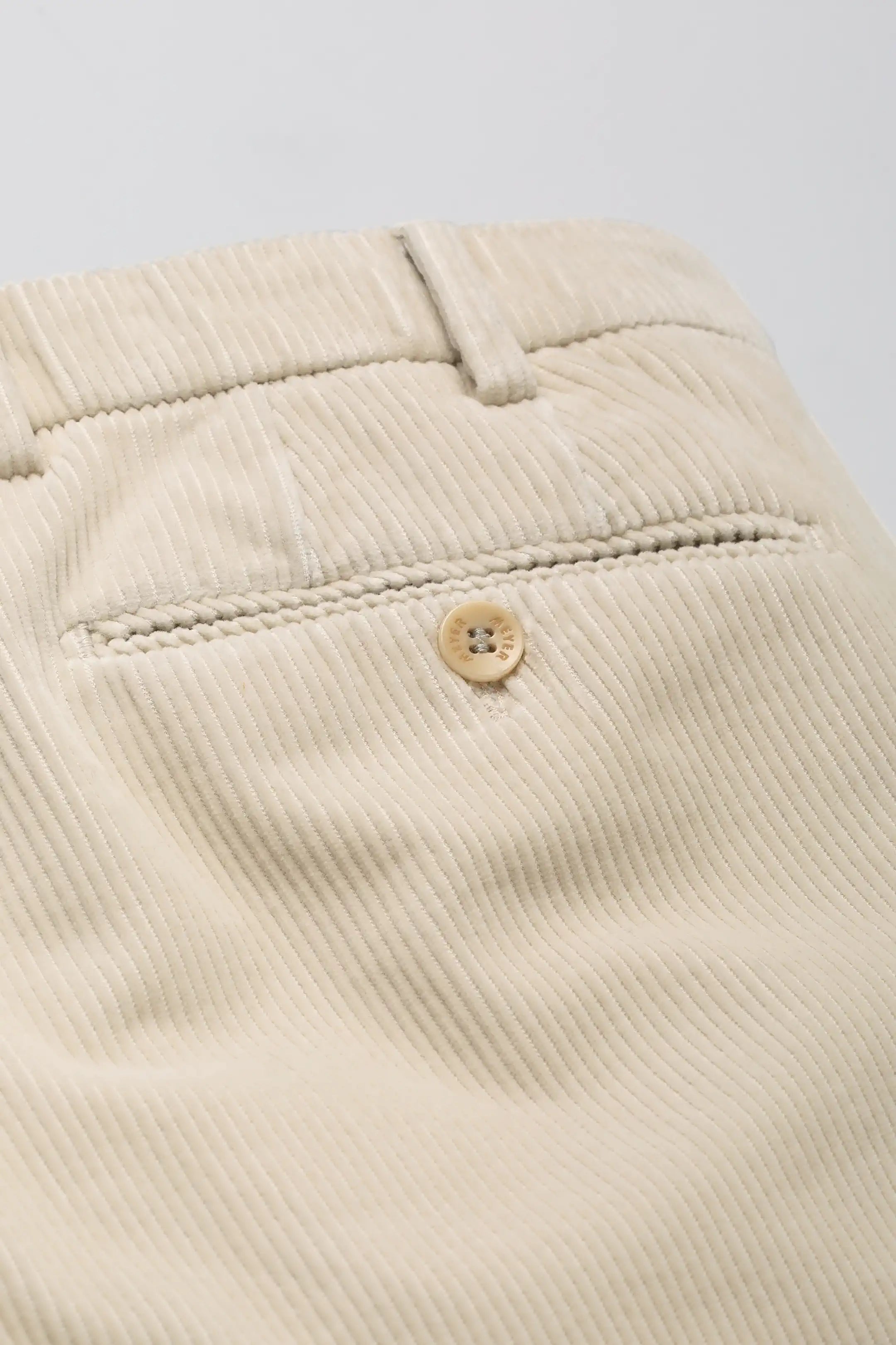 Beige Corduroy Trousers Regular Leg