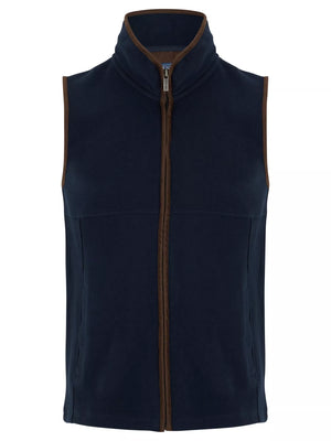 Navy Casual Fleece Gilet