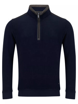 Navy Half Zip Sweatshirt