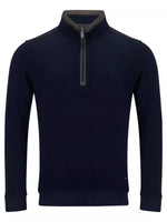 Load image into Gallery viewer, Navy Half Zip Sweatshirt
