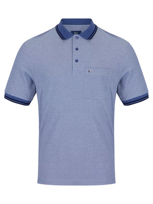 Blue Contrast Trim Polo Shirt
