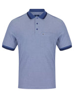 Load image into Gallery viewer, Blue Contrast Trim Polo Shirt
