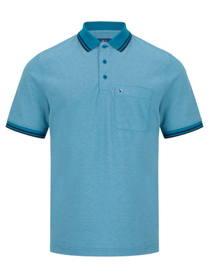 Teal Contrast Trim Polo Shirt