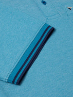Load image into Gallery viewer, Teal Contrast Trim Polo Shirt
