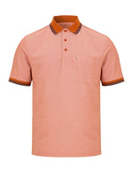 Load image into Gallery viewer, Rust Contrast Trim Polo Shirt
