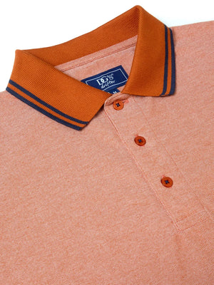 Rust Contrast Trim Polo Shirt