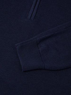 Navy Quarter Zip Sweatshirt
