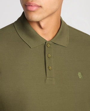 Khaki Long Sleeve Polo Shirt