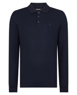 Load image into Gallery viewer, Navy Long Sleeve Polo Shirt
