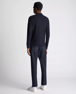 Navy Long Sleeve Polo Shirt